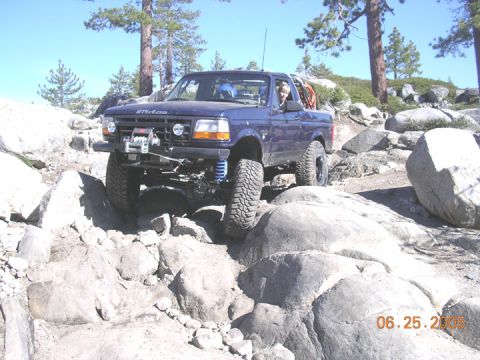 1994 Ford Bronco - This 1994 Ford Bronco is shown tackling a challenging rocky terrain.