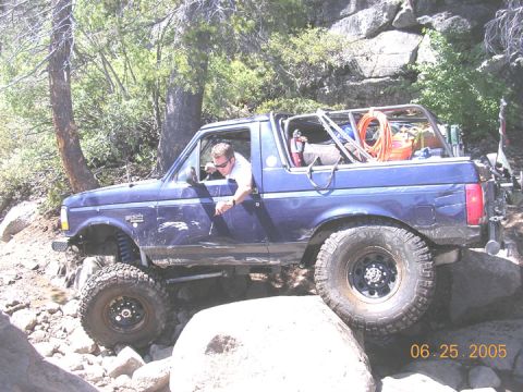 1994 Ford Bronco - the new suspension and wheel base stretch is working well.