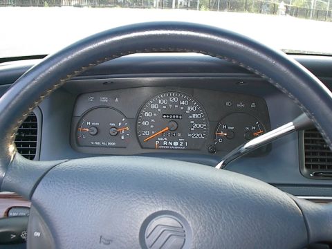 1985 Mercury Grand Marquis - The dashboard of a 1996 Mercury Grand Marquis displays the odometer reading of 42056 miles.