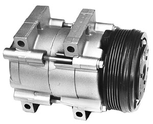 1986 Ford Bronco - This is an automotive air conditioning compressor, likely for a Ford vehicle.