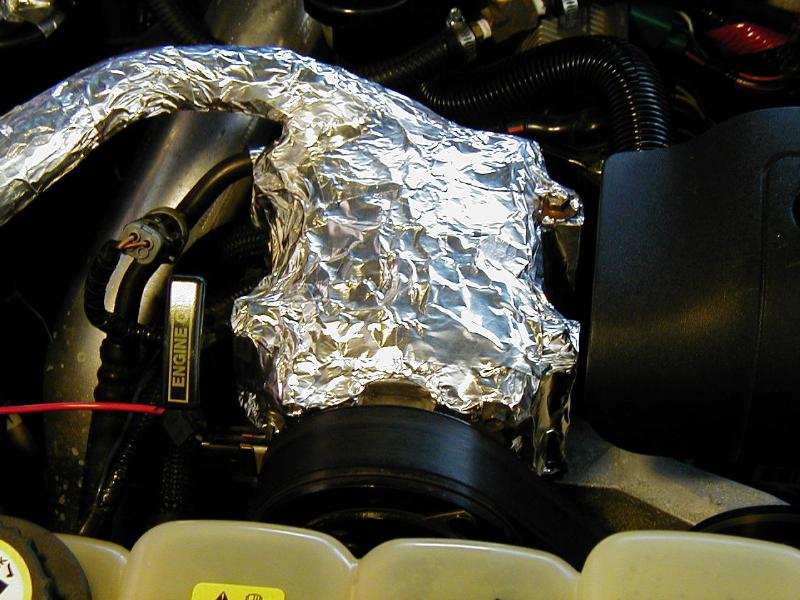 Some people have criticized me for insulating the compressor but I found that the compressor at least on the Powerstroke Diesel is cold when charging so I insulated it. I believe it has helped some and if it can drop the overall temps a degree or two heck I'm gonna do it!