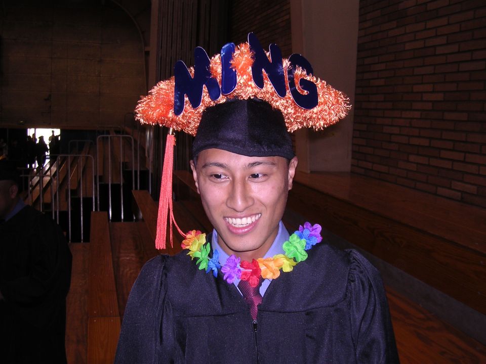 Graduation cap with the word MING