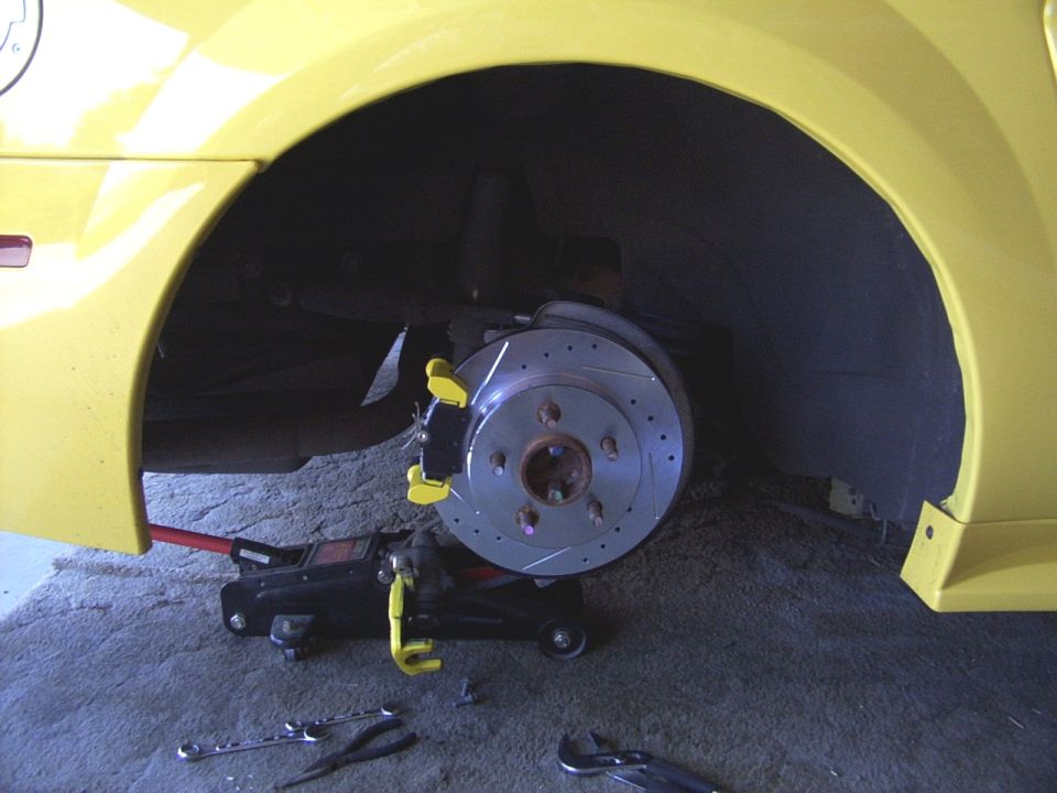 Caliper bracket and new Ceramic pads installed