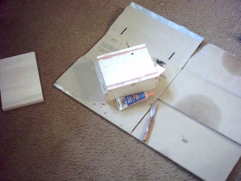 1990 Ford Bronco - Woodworking project in progress on a carpeted floor with cardboard as a work surface.