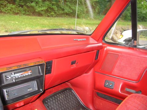 1990 Ford Bronco - Interior view of a 1990 Ford Bronco, showing the dashboard and door panel.
