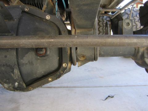 1994 Ford Bronco - Close-up view of a vehicle's rear differential and suspension parts.