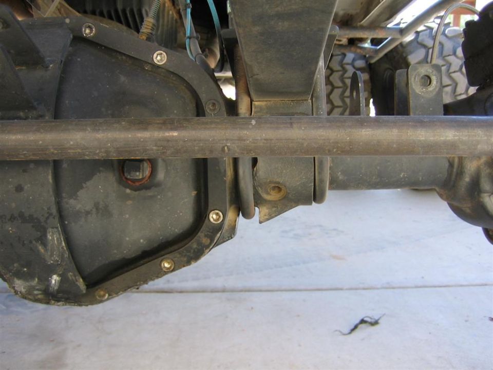 Rear differential housing with suspension components and a sway bar