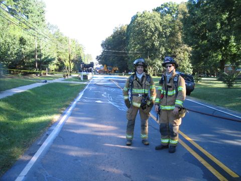 1989 Ford Bronco - Michael Dean and myself at a tanker truck that flipped on Idelwild road in Mint Hill. Charlotte Hazmat effected the removal of what was lef…