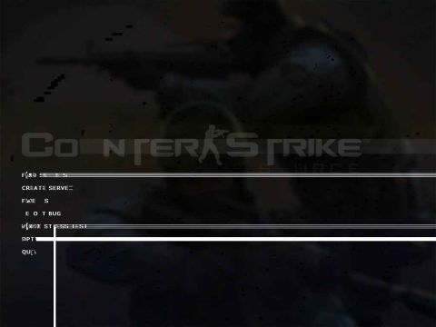 1978 Ford Bronco - A screenshot of the Counter-Strike game menu displays text options and a Supermotors logo at the bottom.