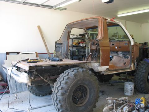 1981 Ford Bronco - With the rear fenders removed.