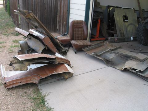 1981 Ford Bronco - When you work by yourself, you just cut it up until you can move the pieces easily.