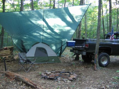 1976 GMC C/K Pickup - my campsite on the property