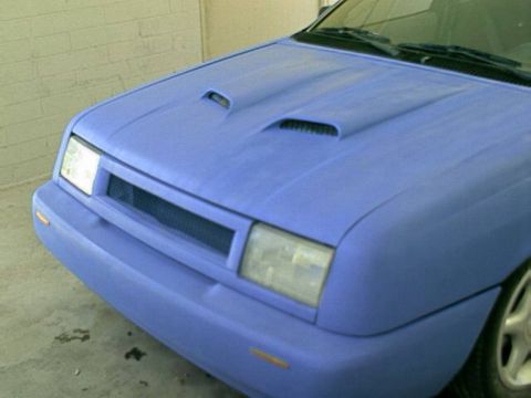 1989 Ford Tempo - Molded in a set of Lund hood scoops for a truck hood, but then i cut out the hood and the inlet to the scoop. to make them functional.