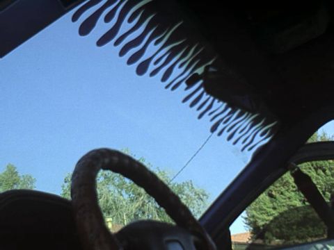 1989 Ford Tempo - front visor flames