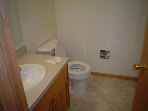 1981 Ford Bronco - 1/2 bath right off the Garage!!! TP, paper towels and Fast Orange are about all thats in there!!