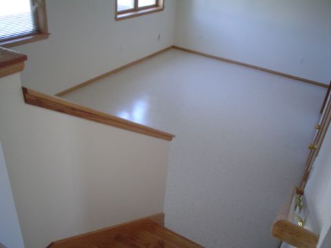 1981 Ford Bronco - veiw down stairs to lower living room (off of kitchen and dining room