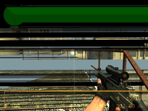 1978 Ford Bronco - Video game scene showing a player holding a sniper rifle, with a green radar and score displayed.