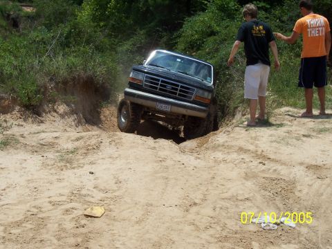 1987 Ford Bronco - 1987 Ford Bronco navigating a challenging off-road trail on July 10, 2005.
