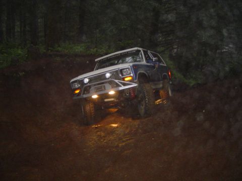 1989 Ford Bronco - Todd on Canopener at night