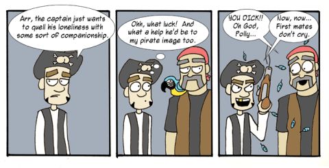 1984 Chevrolet El Camino - A three-panel web comic characters in conversation.