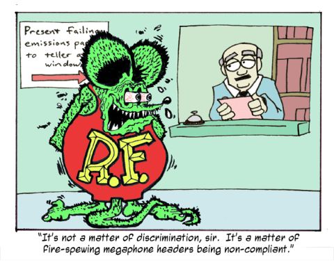 1984 Chevrolet El Camino - A cartoon frog with a red emblem on its chest is seen at a counter with a person behind it.