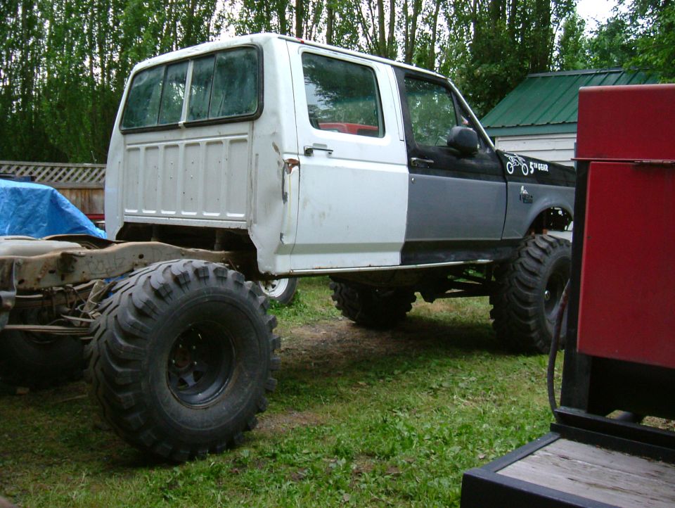 1995 Ford F-150 with custom paint and oversized tires