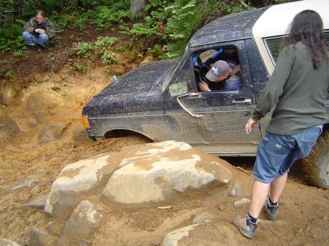 1989 Ford Bronco - Mike going down Little Rubicon