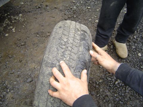 1989 Ford Bronco - Found this Tire on Hips Jeep Trailer while we were packing up.. Great run this year!