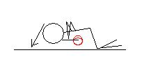 1995 Ford Bronco - A simple line drawing depicts a figure in a prone position on a flat surface.