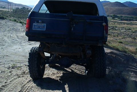 1986 Ford Bronco - Rear view of a 1986 Ford Bronco with a Nevada license plate.