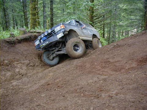 1994 Ford Explorer - This 1994 Ford Explorer navigates a challenging off-road incline.