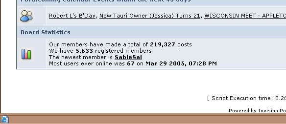 Forum board statistics screenshot showing 219,327 posts and 5,633 members on SuperMotors