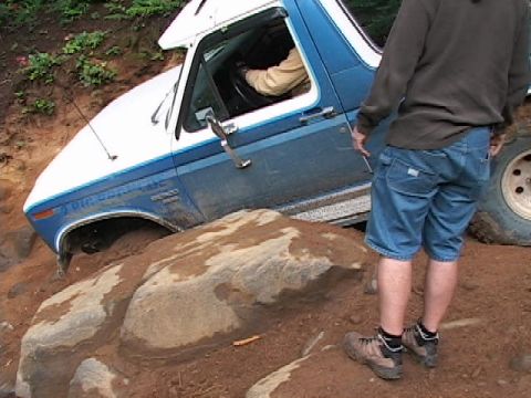 1996 Ford Bronco - Mini-Rubicon, Todd Tim guiding Todd down Mini-Rubicon (7/9/2005)