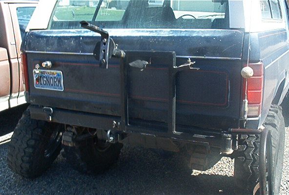 I took this piece off of my stock tire carrier I had sitting in the back yard