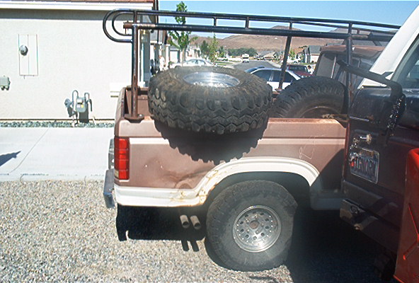 It helps to have your F150 standing close by to set the tire on when having to put it on and off for measurements, ect.