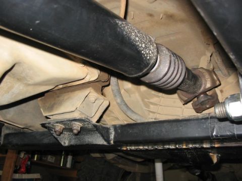 1995 Ford Bronco - new tranny xmember/skid, and front dshaft clearance