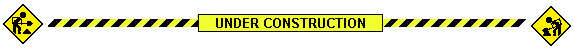 Yellow diamond sign with a construction worker digging, yellow and black striped tape, and another construction worker sign