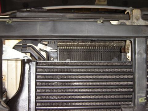 1992 Ford Bronco - The front of the vehicle shows the radiator and intercooler components.