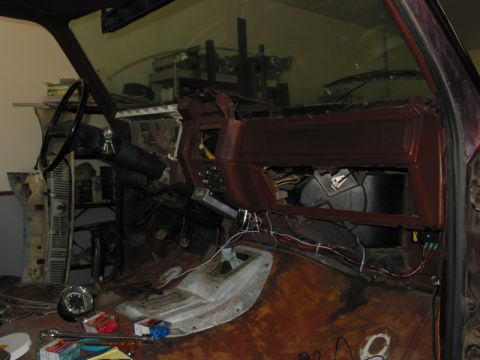 1981 Ford Bronco - Actually, it's almost done. The controls and dash have been swapped back to manual transmission mode and the electrical is underway.
