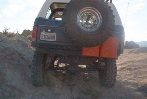 1986 Ford Bronco - This 1986 Ford Bronco is equipped for off-road adventures, a spare tire and auxiliary fuel cans.