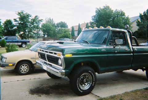 1972 Ford Ranchero - my 77 F250 4x4 highboy, with a 429 out of a 71 tbird. This 429 has a Weind stealth intake topped with a Holley 750 bored 30 over with flat…