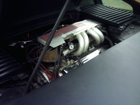1995 Ford Probe - Close-up view of a car's engine compartment, showing various components and wiring.