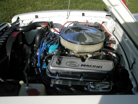 1978 Ford Mustang II - The engine bay features a Ford Racing engine with custom chrome components and blue spark plug wires.