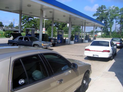 2000 Ford Crown Victoria - First stop, gas station.