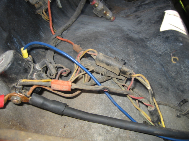 Here is the fuseable link that started to smoke.  You can see where I added a batter cable and start wire to the relay for the gear reduction starter