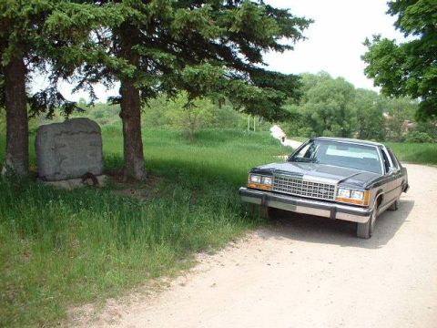 1984 Ford Crown Victoria LTD - In front of the grave of Traverse Colantha Walker....world's champion cow.