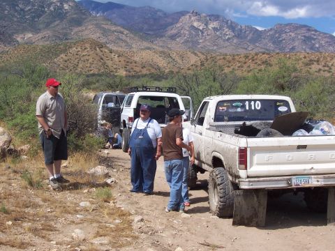 1981 Ford F-150 - Stopped to fix the Jimmy - loose bolts on the tranny crossmember came out
