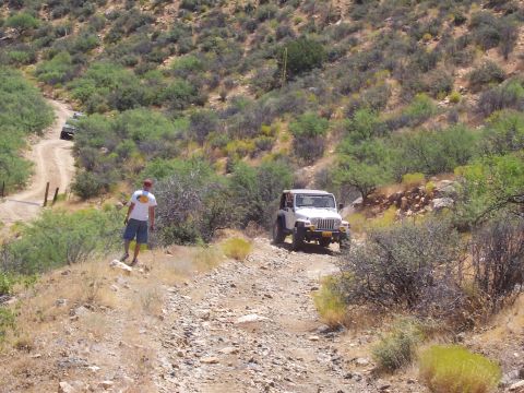 1981 Ford F-150 - Kelley's jeep coming up the hill