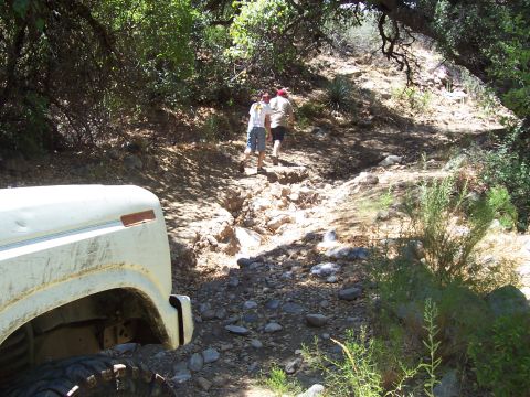 1981 Ford F-150 - Scott and Jared scouting out the washed out hill