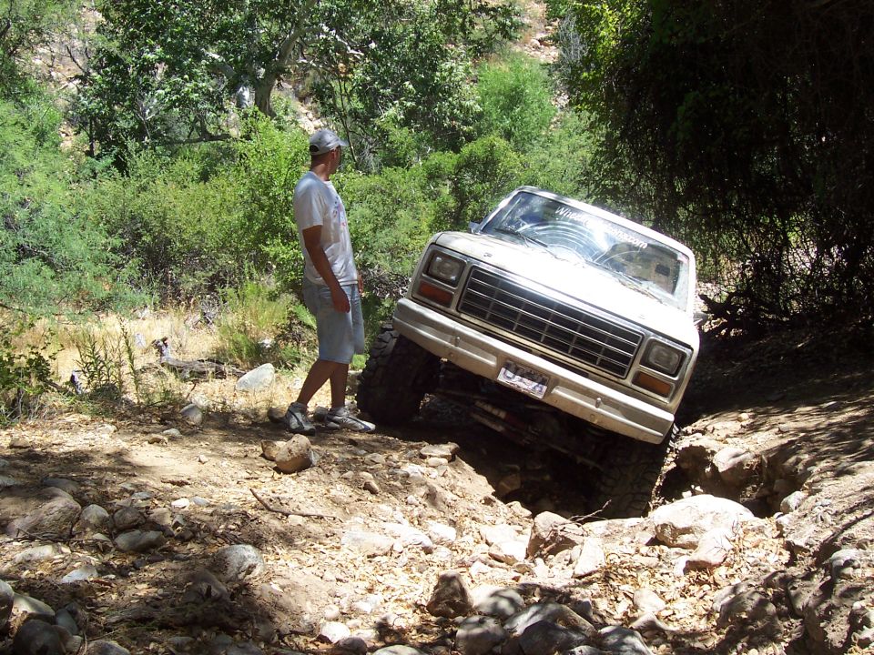 Fell in while backing down.  I'm standing straight up for reference angle.